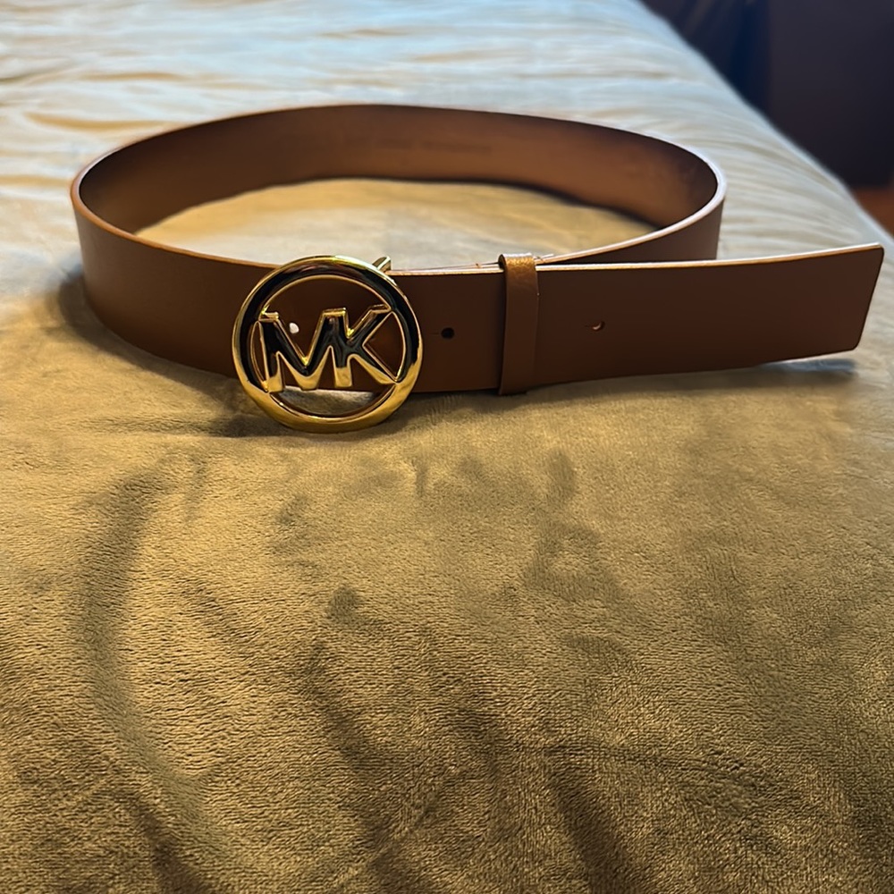 Michael Kors Gold and Brown Belt